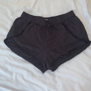 Garage Black Comfy Shorts with Tassel Detailing size SMALL